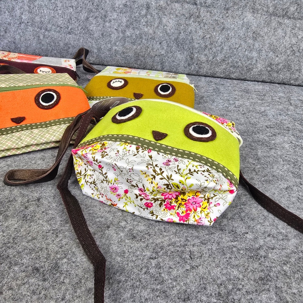 Nook Nook Owl Crossbody Bag Girls Small Multicolor Patchwork Floral Lot of 4 NWT - Picture 10 of 10